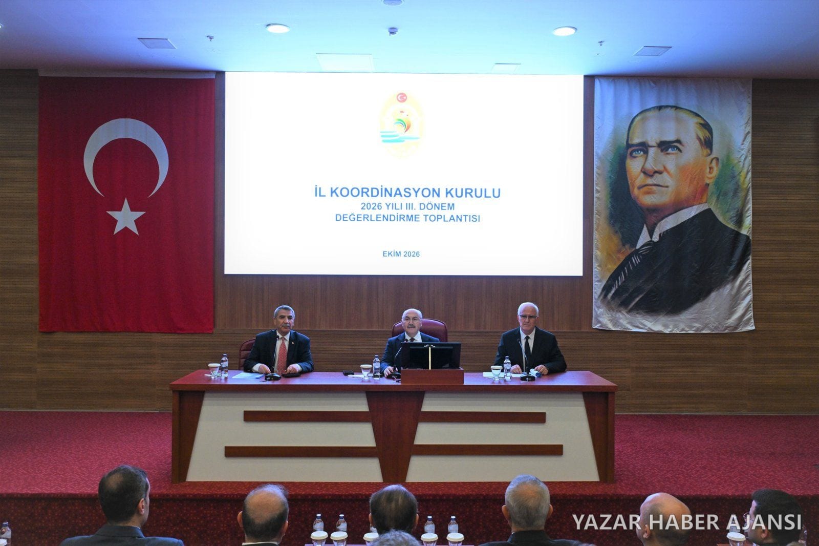 Denizli'de 2026 yılı 3. Dönem İl Koordinasyon Kurulu Toplantısı Vali Yavuz Selim Köşger başkanlığında yapıldı (Fotoğraf: Denizli Valiliği)