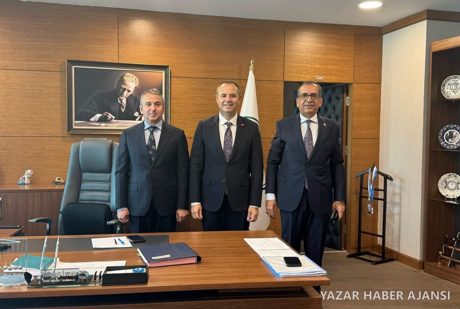 Kırklareli Belediyesi heyeti, DSİ Genel Müdürlüğündeki görüşmede genel müdür yardımcılarıyla (Fotoğraf: Kırklareli Belediyesi)